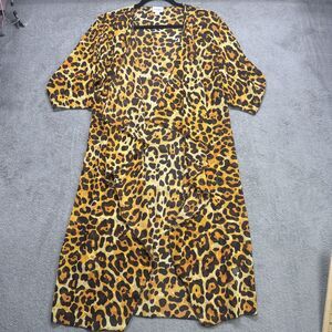 LULOROE DUSTER CARDIGAN CHEETAH PRINT SIZE SMALL EUC